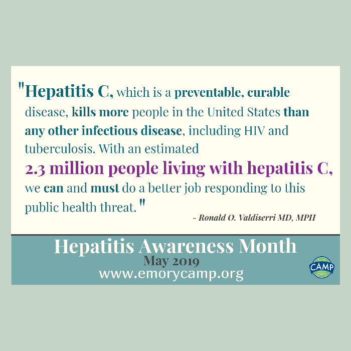 CAMP recognizes 2019 Hepatitis Awareness Month 